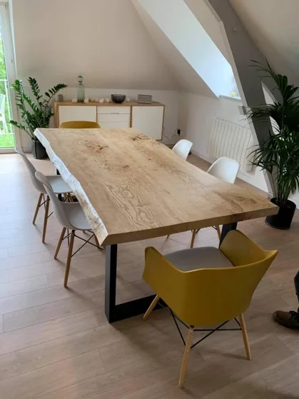 Table et mobilier bois sur mesure réalisés par Cap’Orme à Laval et en Mayenne